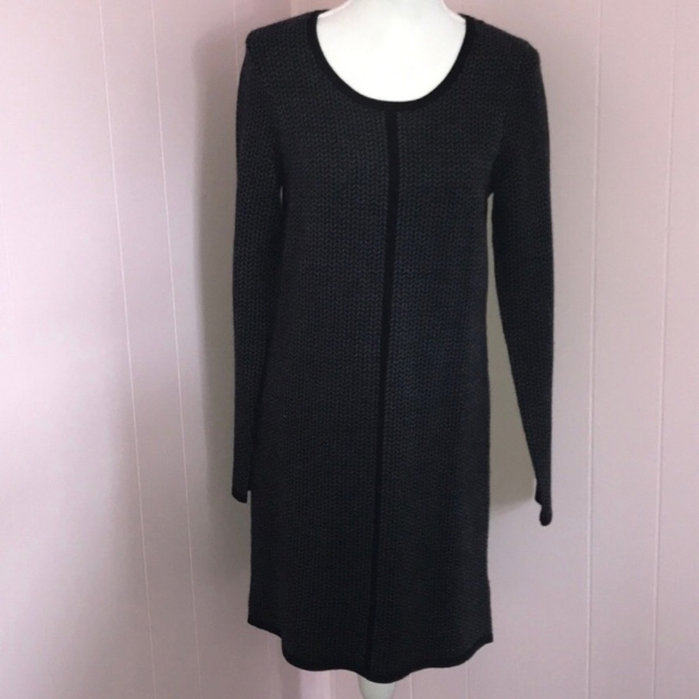 Black Gray  sweater dress Cynthia Rowley Medium